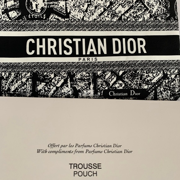 NIB Dior Black & White Plan De Paris Map VIP  Pouch /Makeup Bag - Picture 5 of 5